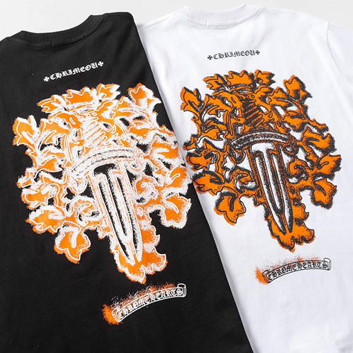 クロムハーツシリコン馬蹄十字架新モデル半袖Tシャツ