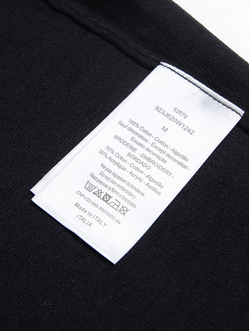 ディオールクラシックな刺繍のラウンドネックニット半袖Tシャツ
