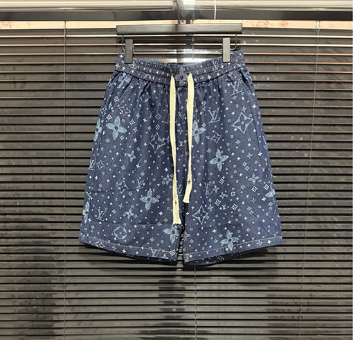 ルイヴィトンコピーアルファベットロゴプリントのデニムセット