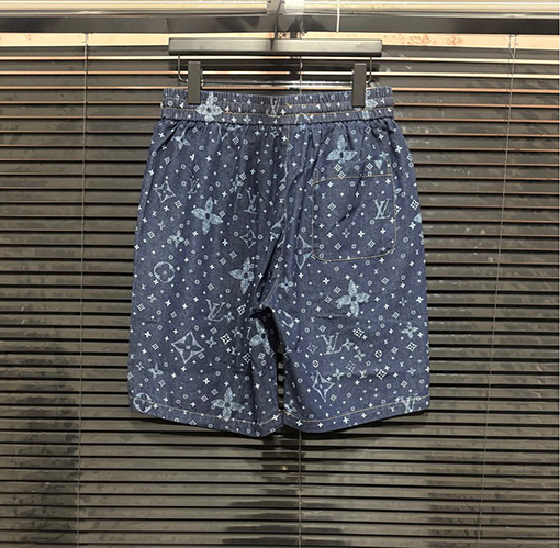 ルイヴィトンコピーアルファベットロゴプリントのデニムセット