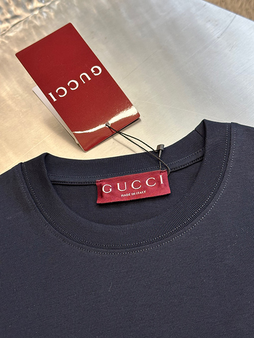 グッチコットン GUCCI刺繍半袖シャツ