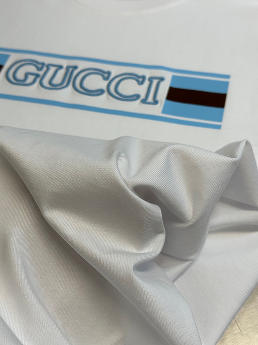 グッチコットン GUCCI刺繍半袖シャツ