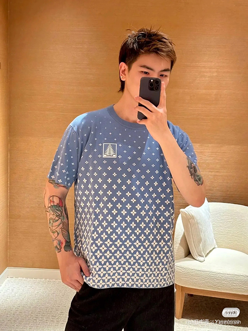 ルイヴィトンスーパーコピー25ss新しいコットングラデーションTシャツ