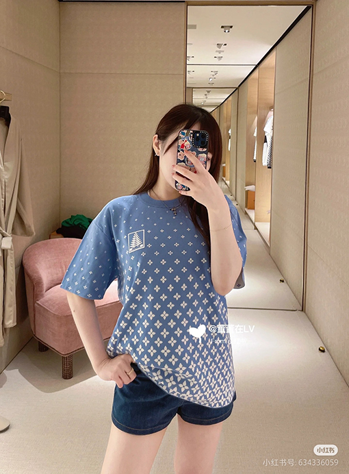 ルイヴィトンスーパーコピー25ss新しいコットングラデーションTシャツ