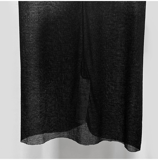 リックオウエンスコピー レディース薄手の透け感のあるラウンドネックベースのタイトな長袖Tシャツ