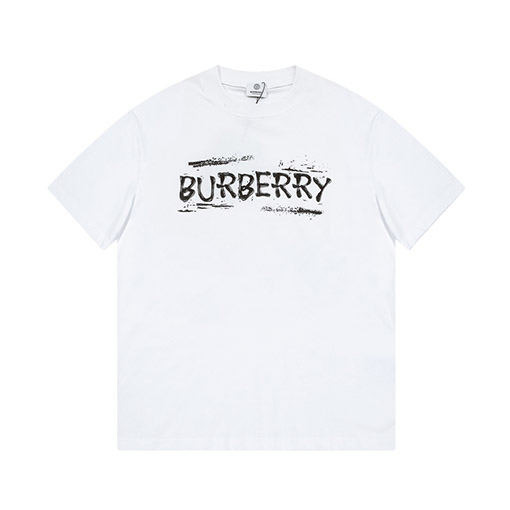 バーバリーコピー胸にアルファベットの半袖Tシャツ