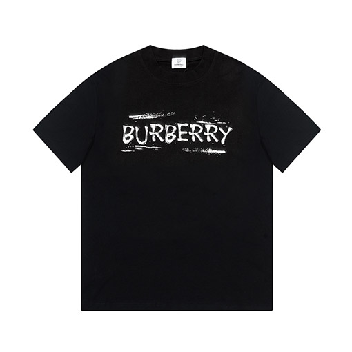 バーバリーコピー胸にアルファベットの半袖Tシャツ