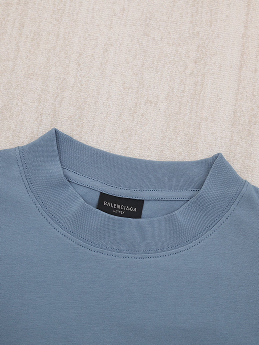 バレンシアガ25ss新しいロゴ文字刺繍ラウンドネック半袖Tシャツ