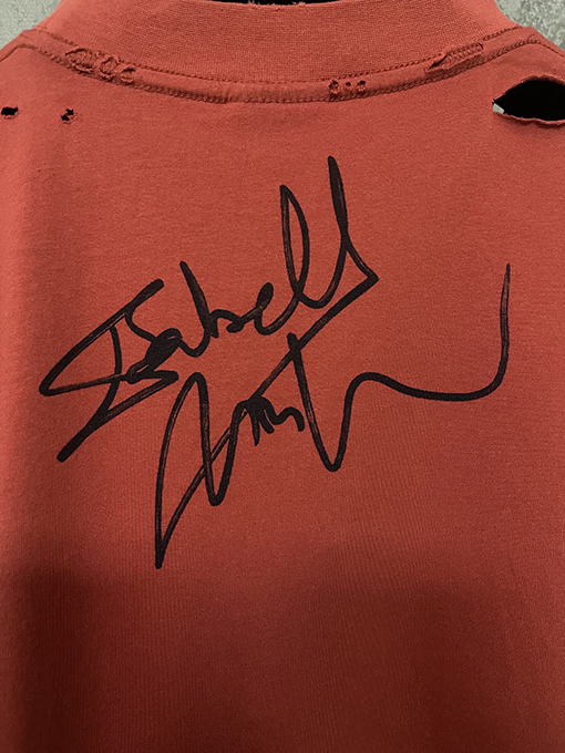 バレンシアガ25ss赤于爾プリント半袖tシャツ