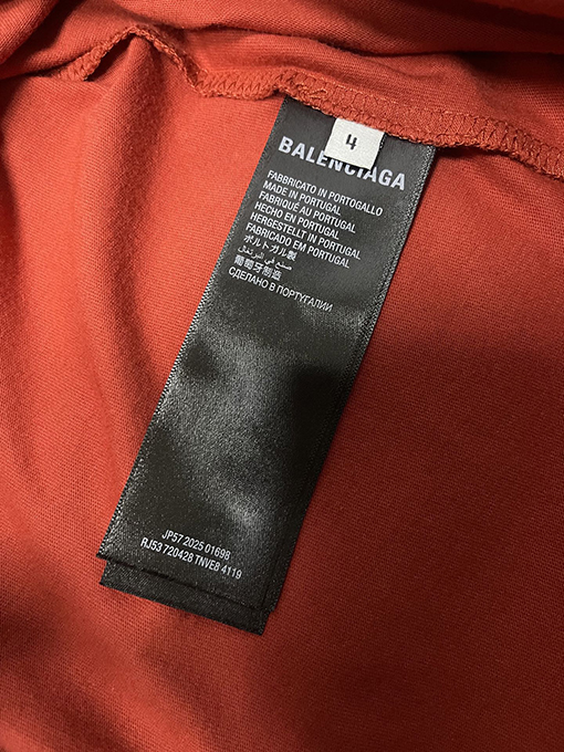 バレンシアガ25ss赤于爾プリント半袖tシャツ