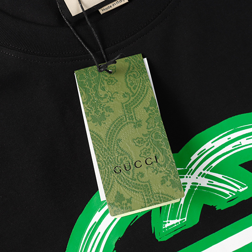 グッチ ダブルG グリーンプリントロゴ 半袖Tシャ