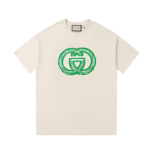 グッチ ダブルG グリーンプリントロゴ 半袖Tシャ