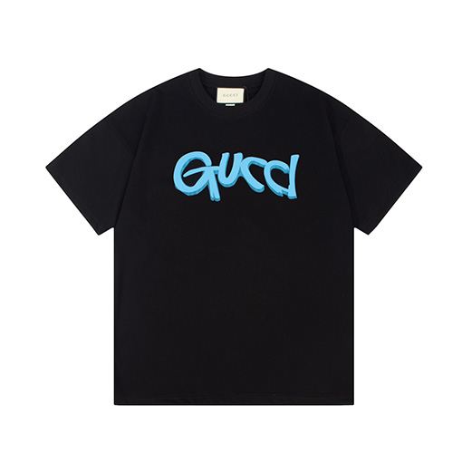 グッチ 水彩グラフィティ風 ロゴプリントTシャツ