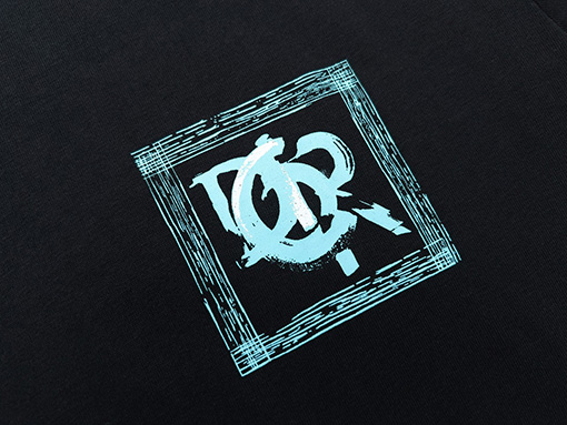 ディオールスーパーコピーコットン素材 クルーネック 半袖プリントTシャツ