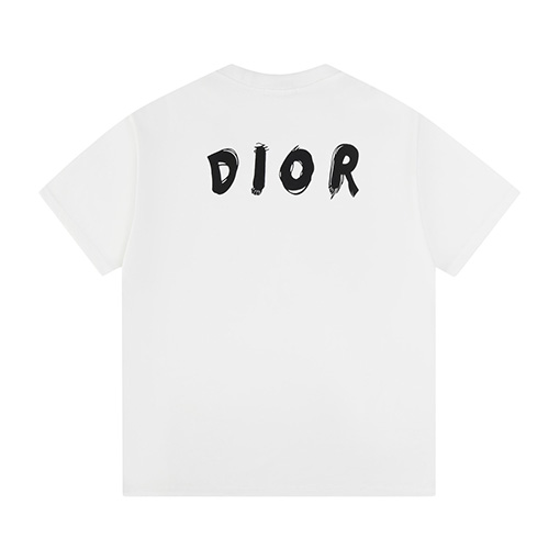 ディオール高級感ロゴプリント クルーネック 半袖Tシャツ