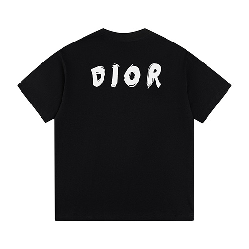 ディオール高級感ロゴプリント クルーネック 半袖Tシャツ