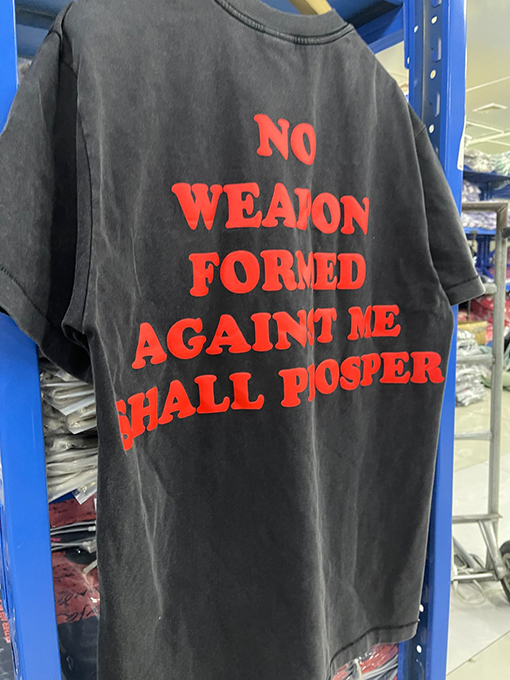 セント マイケル25SS“NO WEAPON FORMED AGAINST ME SHALL PROSPER“半袖Tシャツ