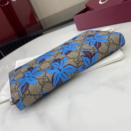 グッチコピー   フラワーパターン GGロゴ付き 長財布