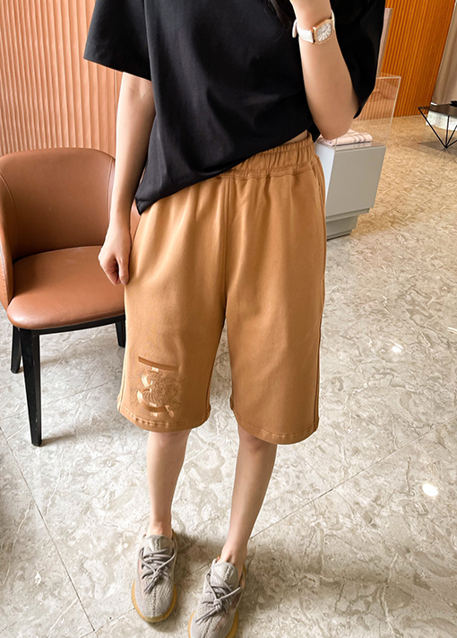 バーバリーエクスクルーシブロゴ 騎士刺繍デザイン コットンショートパンツ