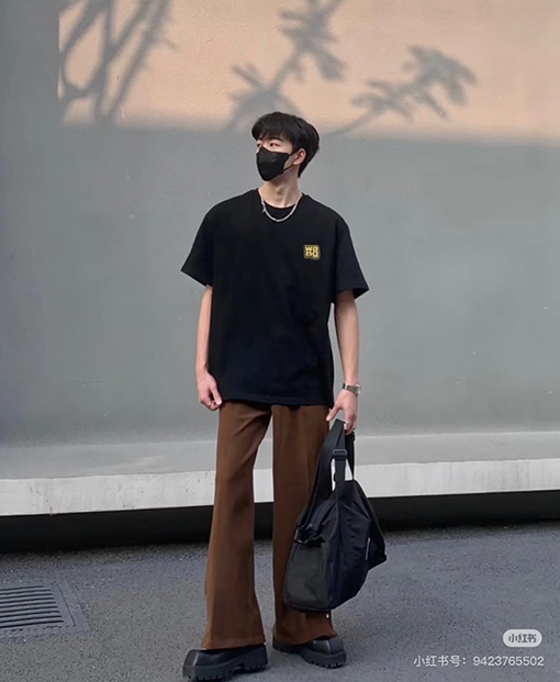 アレキサンダーワンカラーブロック ロゴプリント 半袖Tシャツ