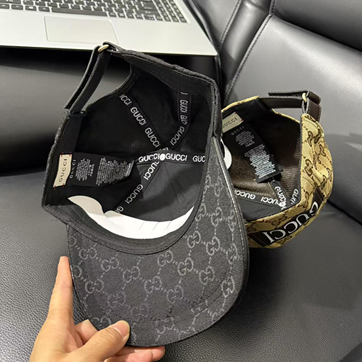 Amazon | [グッチ] 帽子 メンズ Baseball キャップ BEIGE/EBONY+
