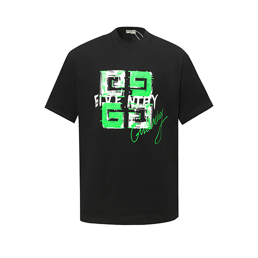 ジバンシイ高品質厚手プリント＋ラバーコーティング 半袖Tシャツ