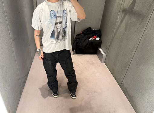 バレンシアガ25SS 新作 ニコール・キッドマン ポートレート ダイレクトプリント 半袖Tシャツ