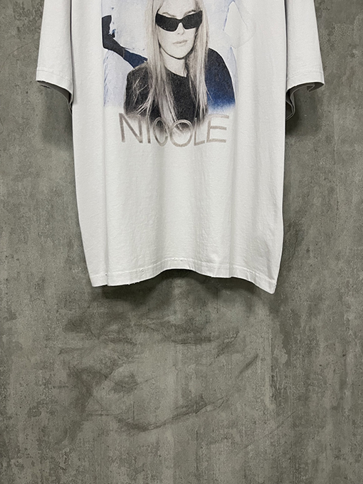 バレンシアガ25SS 新作 ニコール・キッドマン ポートレート ダイレクトプリント 半袖Tシャツ
