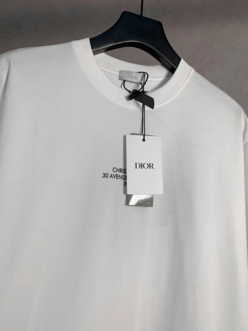 ディオールコピーロゴプリント クルーネック半袖Tシャツ
