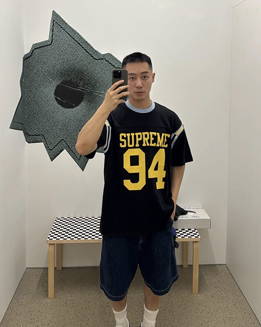 SUPREME SS25 SPLIT S/S FOOTBALL TOP 94ステッチTシャツ