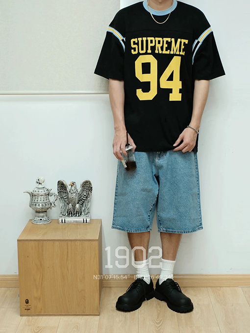 SUPREME SS25 SPLIT S/S FOOTBALL TOP 94ステッチTシャツ