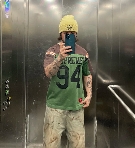 SUPREME SS25 SPLIT S/S FOOTBALL TOP 94ステッチTシャツ