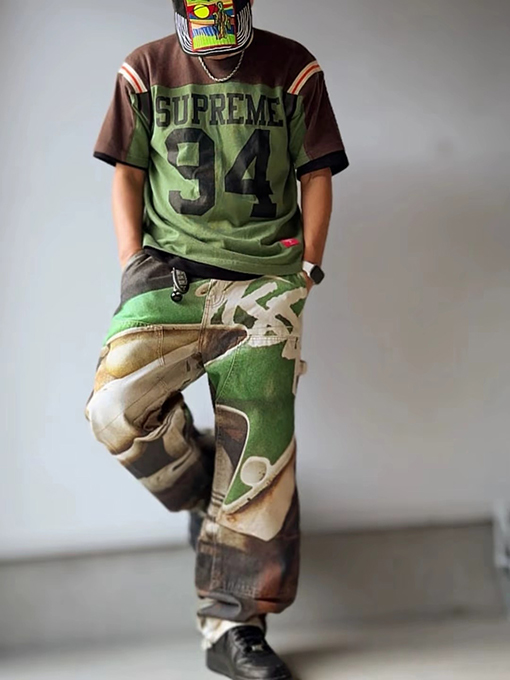 SUPREME SS25 SPLIT S/S FOOTBALL TOP 94ステッチTシャツ