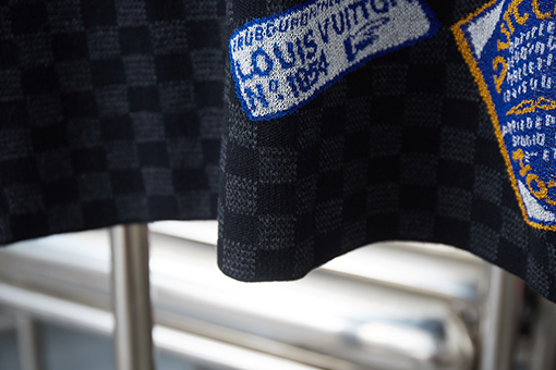【上質感♪】Louis Vuitton ダミエ ジャカード 半袖 セーター 上質感♪】Louis Vuitton ダミエ ジャカード 半袖 セーター