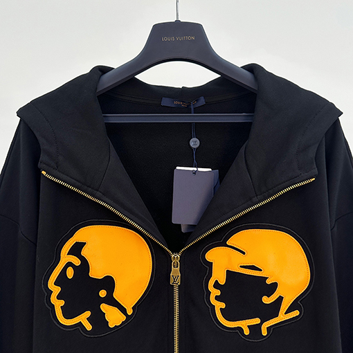 【NIGOコラボ♪】Louis Vuitton プリント パーカー ルイヴィトン Nigo コラボポートレートフード付きジッパー