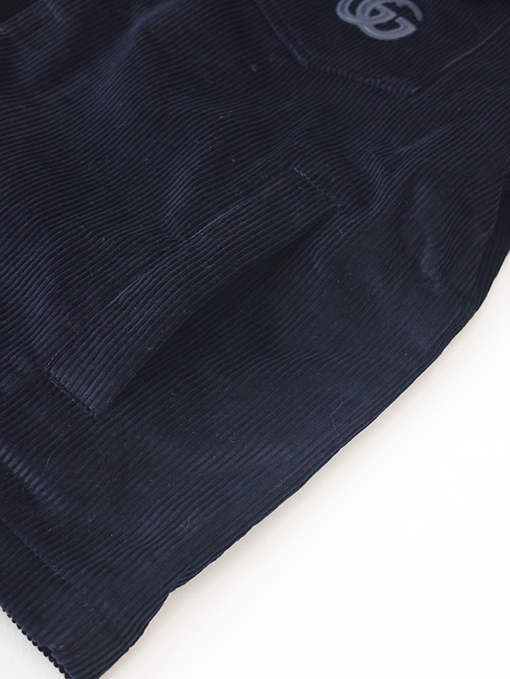 グッチスーパーコピー 新しいモデルコーデュロイレザーラペル刺繍ジャケット