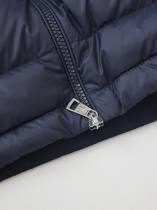 モンクレール フード付き刺繍ジッパーウールニットパッチワークジャケットシングルダウンジャケット