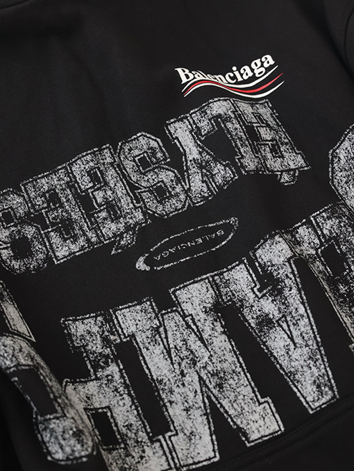 バレンシアガ 新しいアートマルチブランドプリントフード付きスパーカー