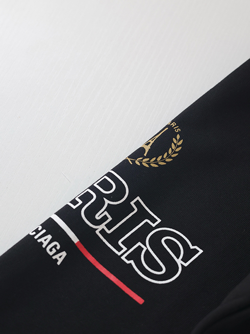 バレンシアガ 新しいアートマルチブランドプリントフード付きスパーカー