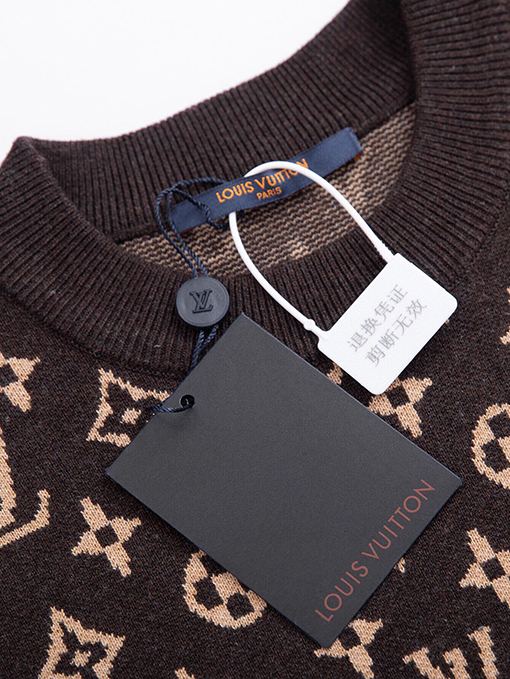 ルイヴィトン クラシックウールクローバージャカードクルーネックセーター