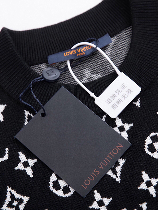 ルイヴィトン クラシックウールクローバージャカードクルーネックセーター