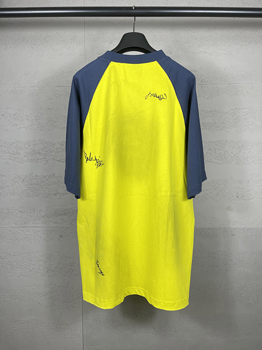 バレンシアガ カラーブロック シグネチャープリント 刺繍ロゴ グラフィティ 半袖 Tシャツ