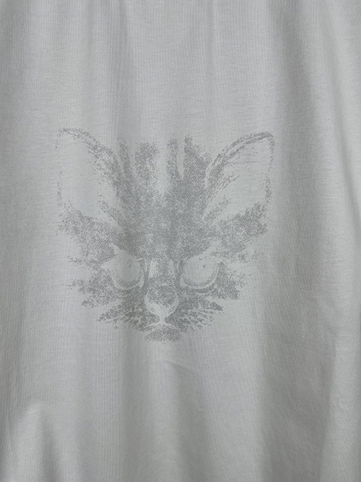 バレンシアガ レディースダイレクトプリントウォッシュダメージ半袖Tシャツ