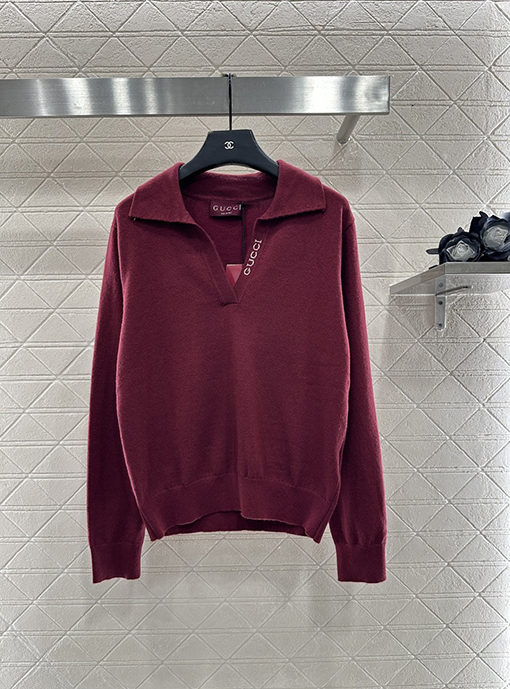 グッチコピー 新しいモデルクロシェレターニット長袖トップスシャツ