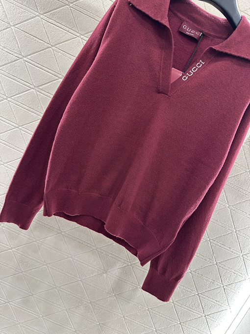 グッチコピー 新しいモデルクロシェレターニット長袖トップスシャツ