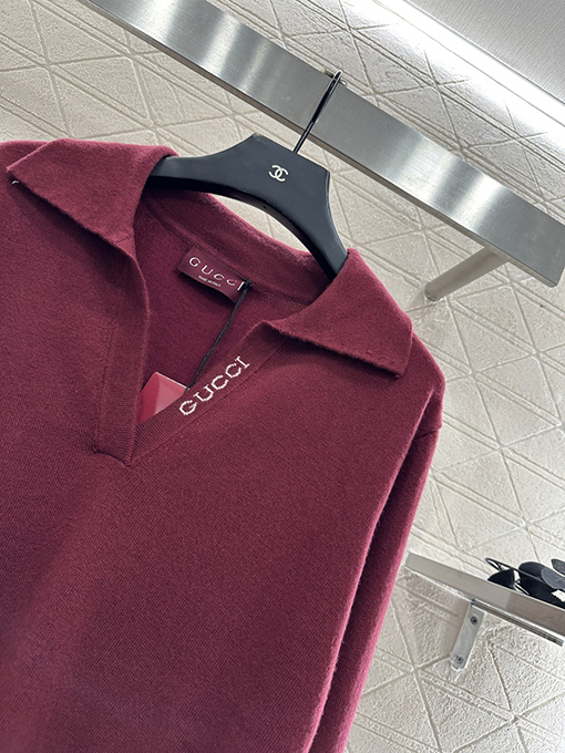 グッチコピー 新しいモデルクロシェレターニット長袖トップスシャツ