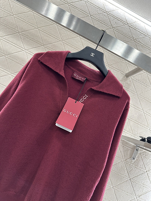 グッチコピー 新しいモデルクロシェレターニット長袖トップスシャツ