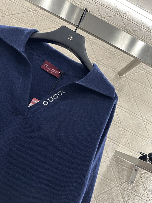 グッチコピー 新しいモデルクロシェレターニット長袖トップスシャツ