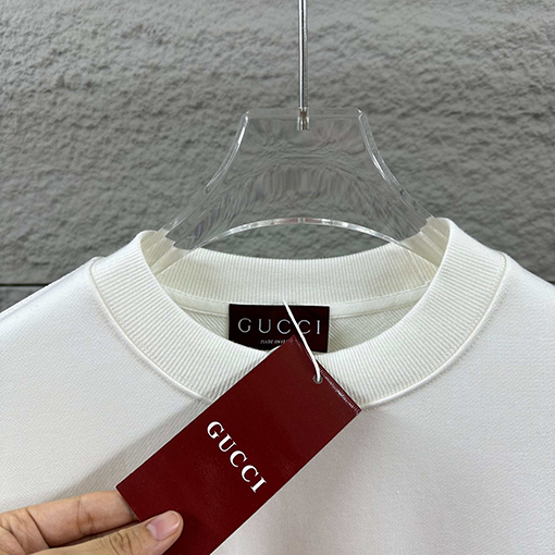 グッチ ダブルG立体フロッキングレタリング長袖スパーカー