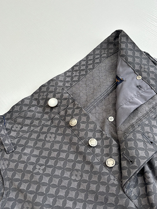 ルイヴィトンスーパーコピー オールドフラワー四つ葉のクローバー魚鱗ジャカードジーンズ